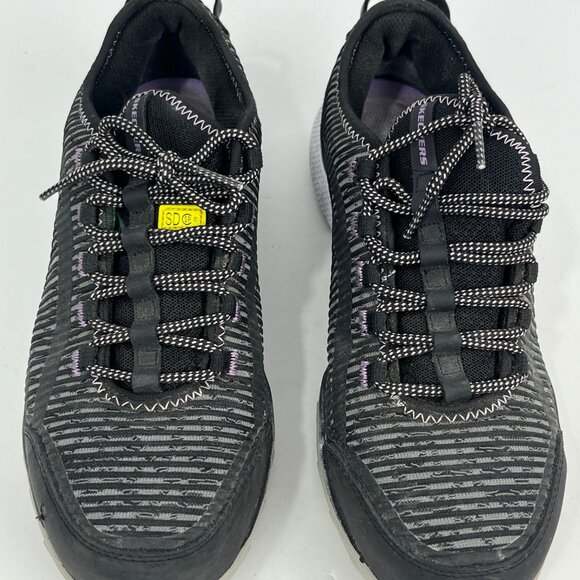 Skechers Safety Work Shoes Size 10 Gray Steel Toe Cap Round Toe Lace Up Flat Hee - Picture 5 of 6